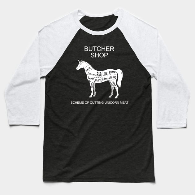 The Butchers Guide Baseball T-Shirt by valentinahramov